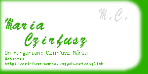 maria czirfusz business card